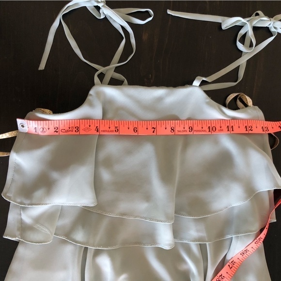 Jenny Yoo Morning Mist Flutter Dress Square Neck 6 Bridesmaid Wedding Knee Lengt - Picture 11 of 12